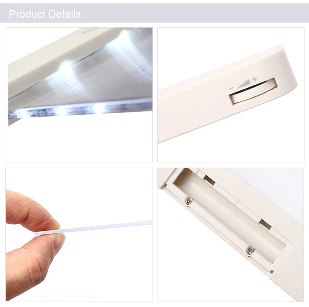 

Drop shipping Book Light Panel Reading Lamp Flat LED Car Travel Plate Lights Night Vision Lamp Protect Eyes Portable