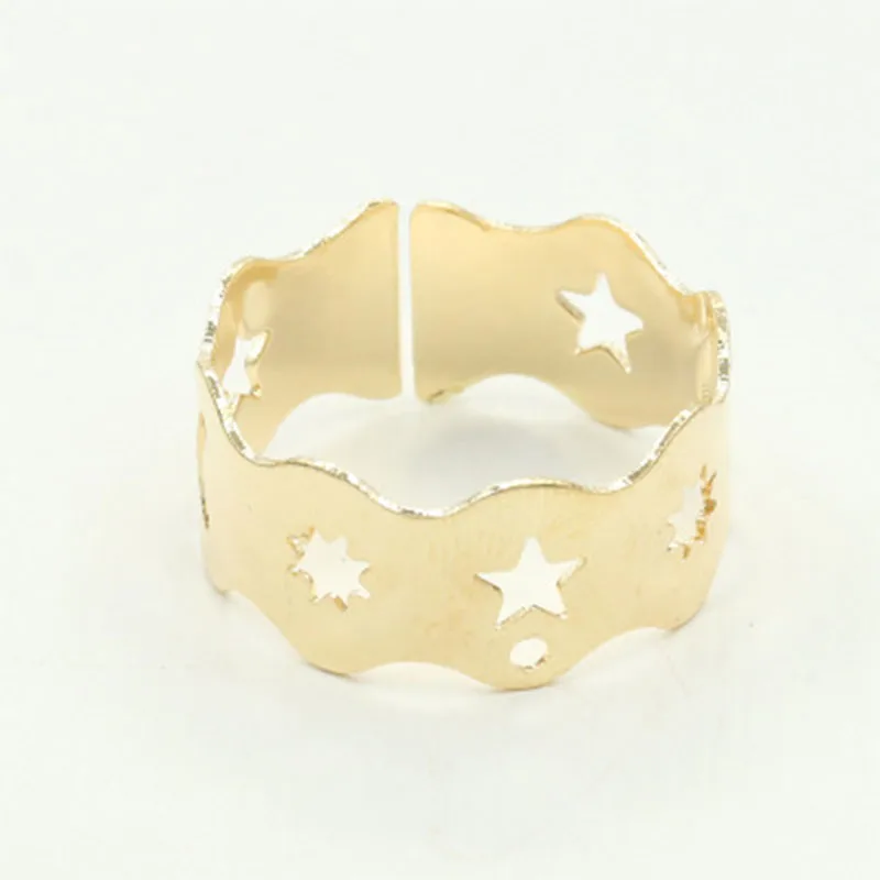 2019 New Fashion Ring Star Dazzling Open Finger For Women Girls Knuckle Jewelry Bijoux Birthday Gifts Wholesale WD664 | Украшения и
