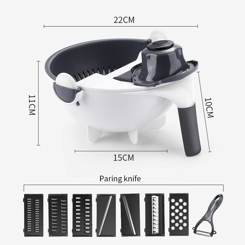 Многофункциональная 8 в 1 овощерезка Бытовая для картофеля редиска Терка