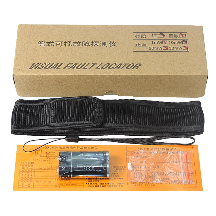 

30mW FTTH optical fiber tester pen type red ftth laser optical fiber light 10mW visual fault locator red light pen 5-30Km rang