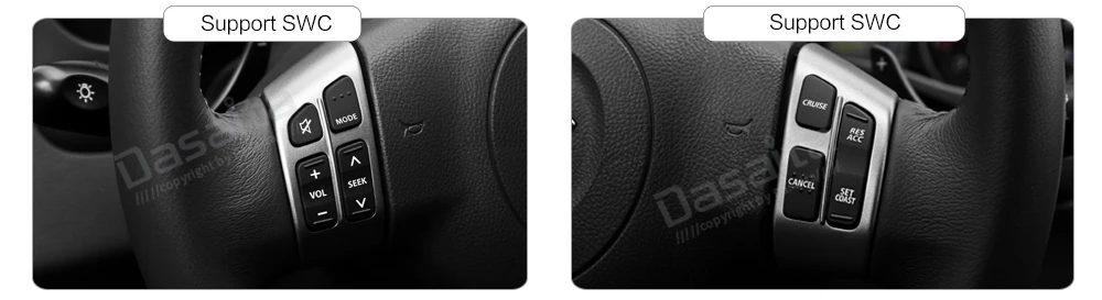 Dasaita Android 9,0 автомобиля 1din " ips радио для Suzuki SX4 2005 2006 2007 2008 2009 2010 2011 TDA7850 Bluetooth gps-навигатор