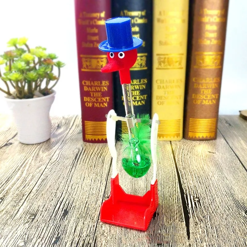 Vaso de beber l&iacute;quido sin interrupci&oacute;n creativo, p&aacute;jaro de la suerte, pato Bobbing, broma m&aacute;gica, juguete para ense&ntilde;ar f&iacute;sica, ecol&oacute;gico y seguro-1
