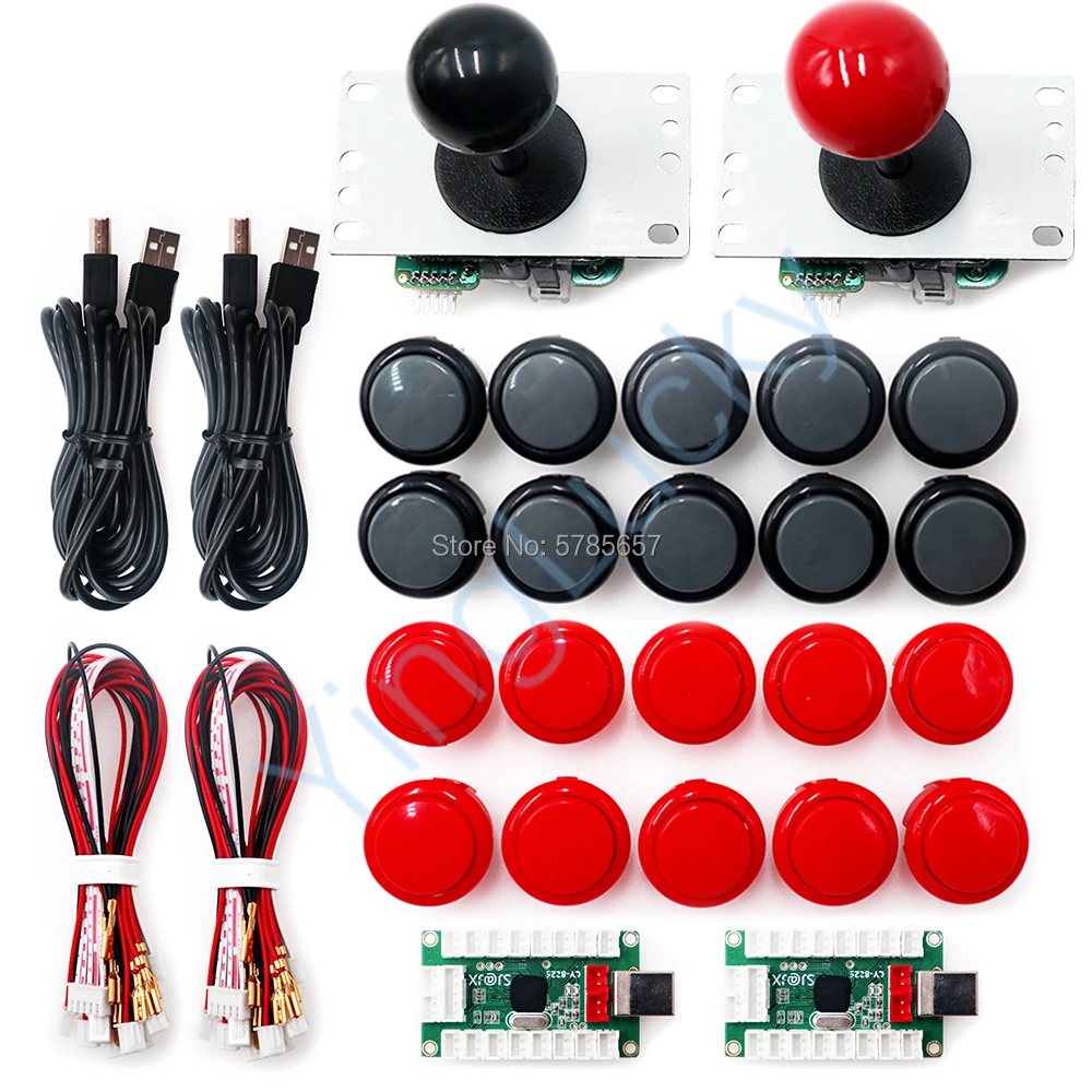 Набор для аркадных игр DIY 2 игрока игровая доска ПК джойстик с 5Pin копией Sanwa + 30 мм
