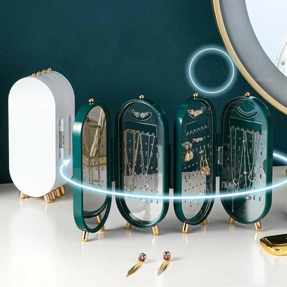 

Earrings Jewelries Multilayer Dustproofs Desktop Jewelry Storage Jewelry Box Box Jewelries Multi-Function Organizer Boxes U4H1