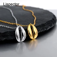 lispector 925 sterling silver boho shell pendant necklaces for women 18k gold elegant conch necklace creative female jewelry