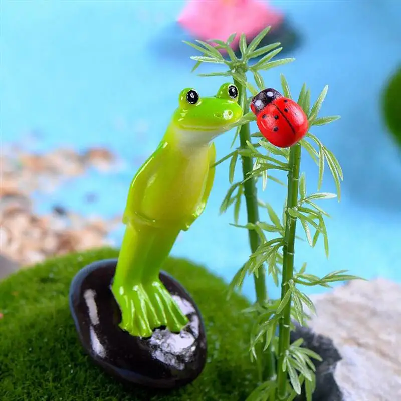 

Home Decor Cute Animal Frog Micro Fairy Garden Gnomes Figurines Kawaii Miniatures Terrarium Dollhouse Ornaments DIY Accessories
