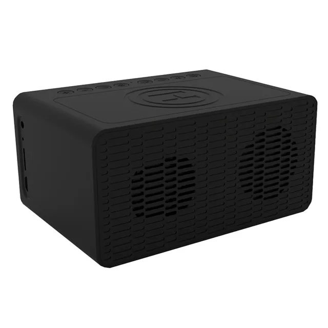 Беспроводная зарядка 5 0 Bluetooth динамик будильник HD зеркало цифровой светодиодный