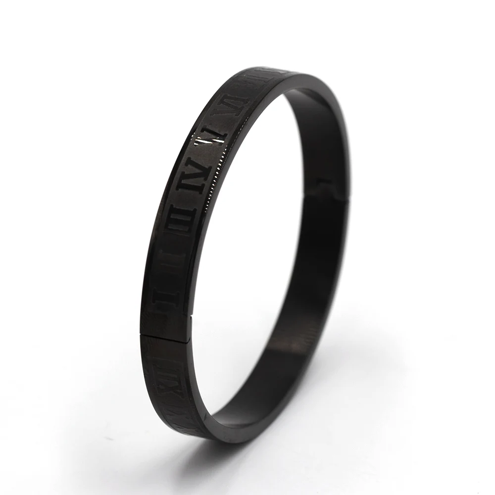 stainless steel blk Мода роскошный Римский Королевский браслет с шармом с короной для мужчин Золотой Плетеный Регулируемый мужской браслет для хип хоп ювелирный подарок - Metal Color: stainless steel blk