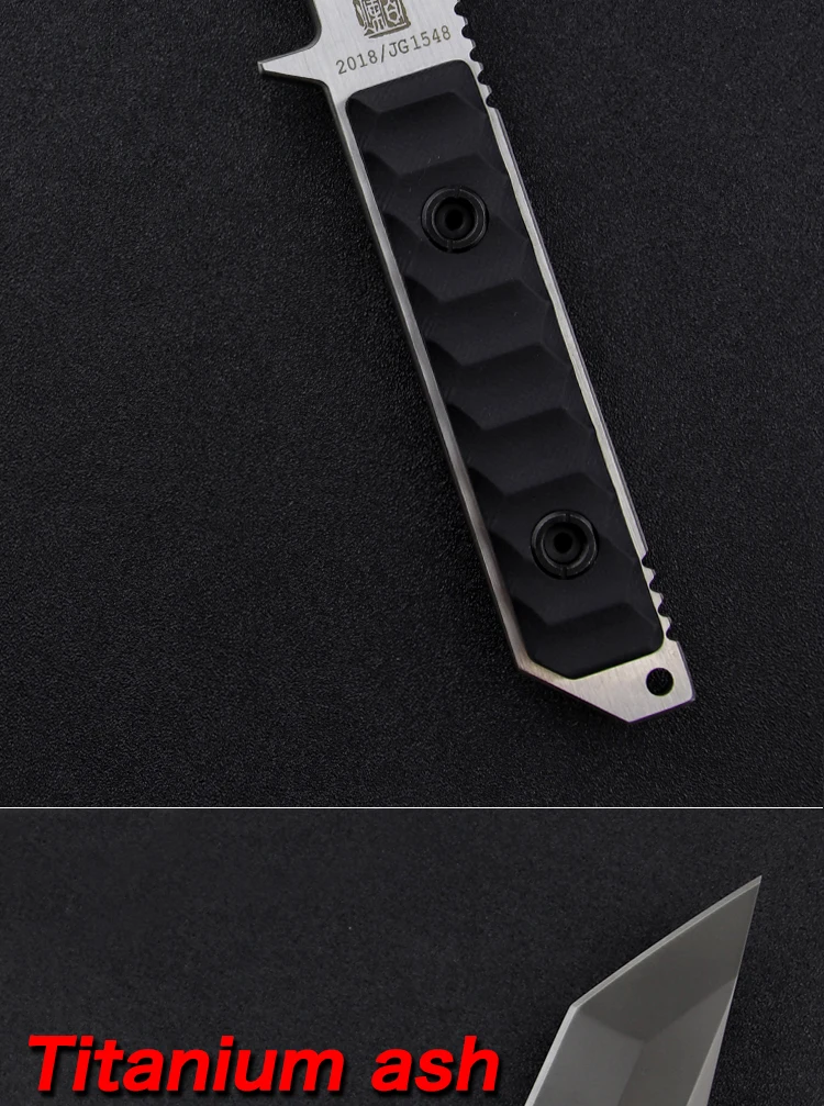 LENGREN 9cr18mov Steel outdoor Heavy knife 8MM thick Sharp Self Defense Hunting Knife Camping Survival Knife army knife