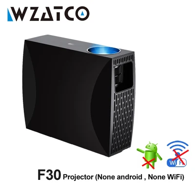 WZATCO F30 Full HD 1920x1080 Android 9,0 дополнительный светодиодный 3D проектор 5500 люмен wifi Bluetooth домашний кинотеатр проектор 4K - Цвет: F30 None Android