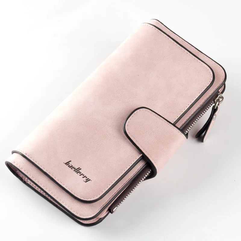 

Baellerry Wallet Women Leather Luxury Card Holder Clutch Casual Women Wallets Zipper Pocket Hasp Ladies Wallet Female Purse
