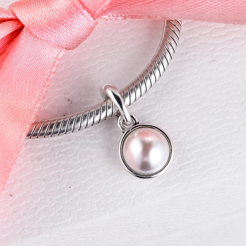 Подходящие для браслетов Pandora светящиеся бусины-капли с белым хрустальным