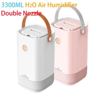 usb air humidifier double nozzle 3300ml diffuser usb aroma diffuser with coloful led light ultrasonic aromatherapy humidificador