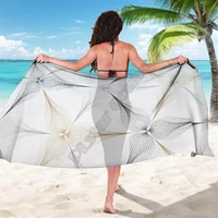 abstract triangle pattern sarong 3d printed beach towel