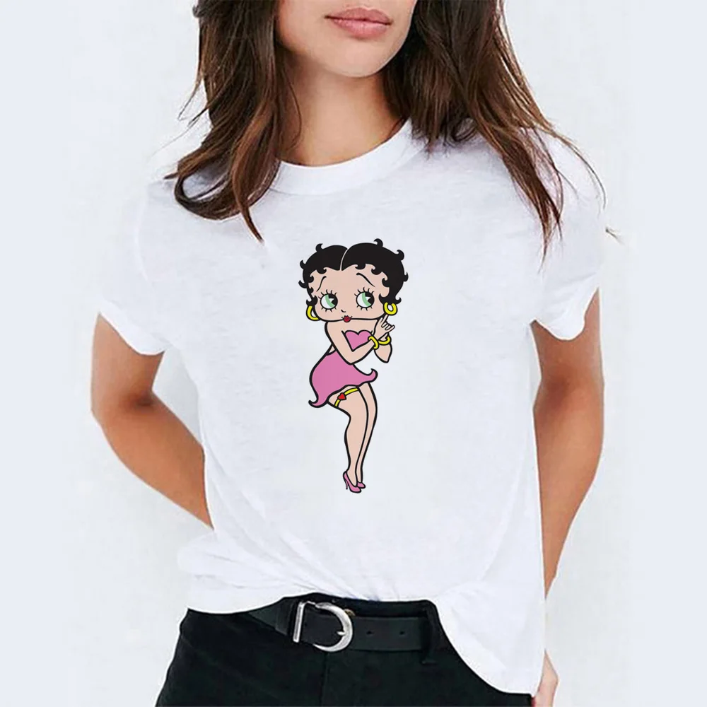 Футболка Betty Boop женская летняя Эстетическая одежда футболка с Микки Женская