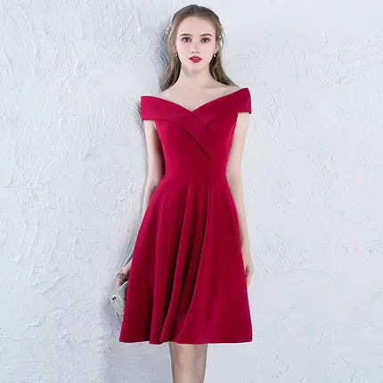 Sexy Short Prom Dresses V Neck Zipper Back Mini Black Cocktail Party Gowns A Line Pleats Cheap Real Photo Homecoming Wear | Свадьбы и