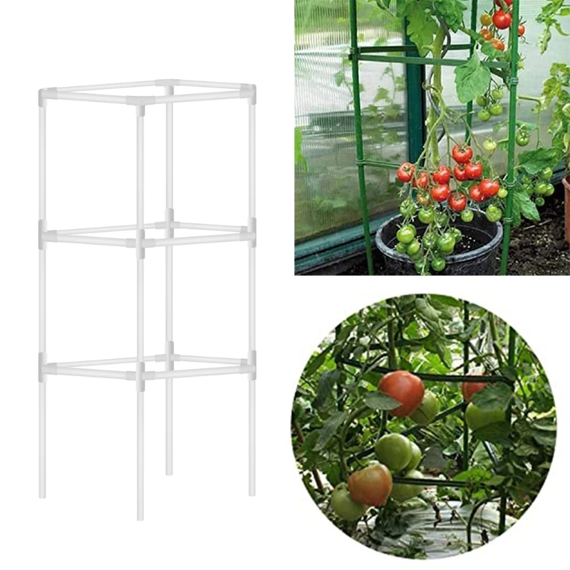 

Garden Plants Stake Support Long Tube Hole Connector Plant Clamp Kit for Flowers