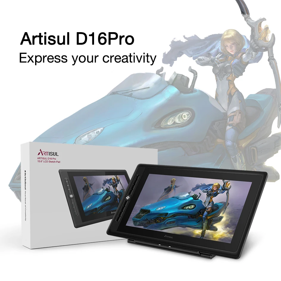 Artisul D16 PRO 15,6 дюймовый графический планшет цифровая ручка для рисования планшет монитор с ярлыками клавиш и циферблатом