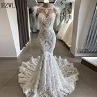 Женское свадебное платье-Русалка, элегантное платье с открытой спиной и кружевными бусинами, модель 2020