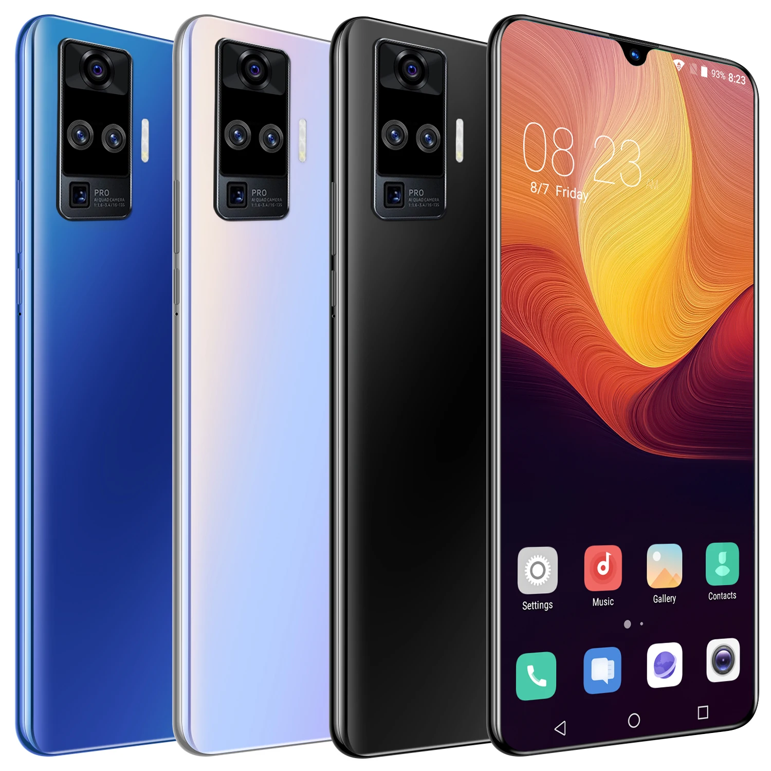 

X60 pro 12GB+512GB 16MP+32MP 6.6inch 5000mAh Battery Smartphones Android 10.0 5G 10 Core MTK6875 Telephone Double Sim Card
