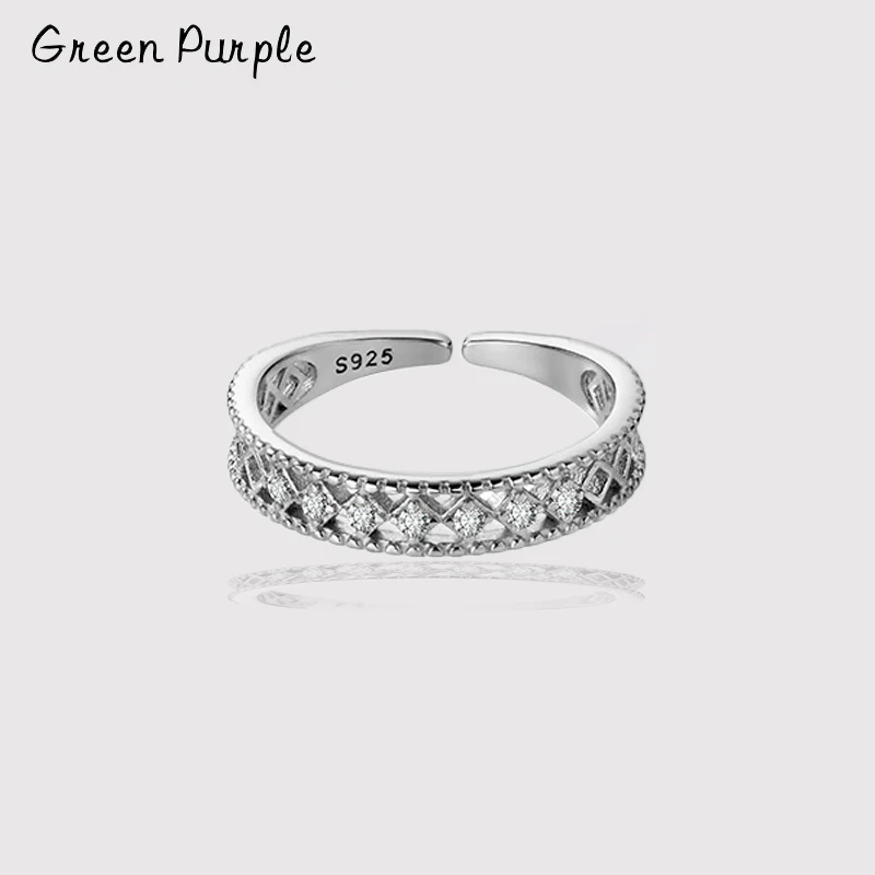 

Geometric Rhombus Zircon Ring Stackable S925 Sterling Silver, Gold Plated, Dainty Promise Ring, Bestfriends Friendship Rings For
