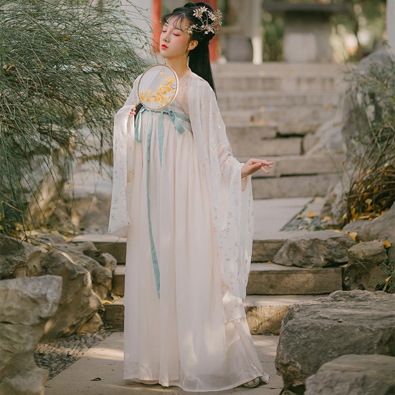 Женский традиционный танцевальный костюм Hanfu с вышивкой праздничный наряд для