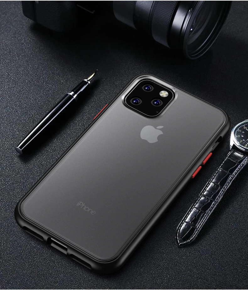 Для iPhone 11 чехол Magic Shadow IPAKY 11 Pro Чехол Цветные кнопки Мягкий Бампер ПК Гибридный противоударный Для iPhone 11 Pro Max чехол