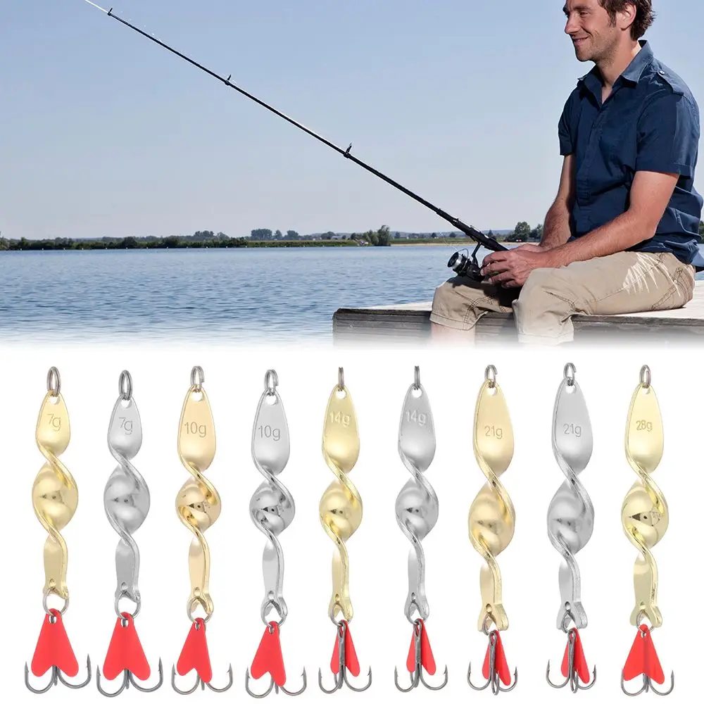 

Вращающаяся металлическая приманка-блесна, жесткие приманки с тройным крючком для ловли форели, щуки, рыбки, 7 г, 10 г, 14 г, 21 г, 28 г