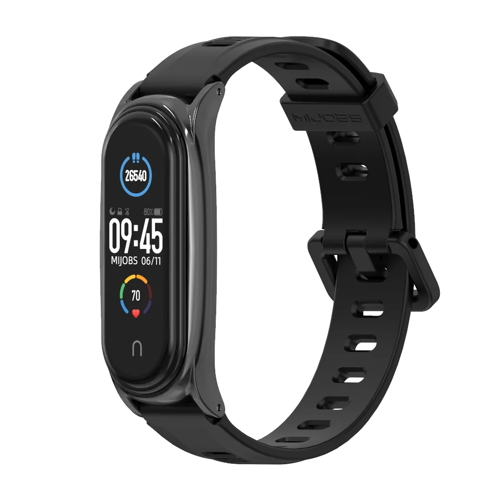 Mijobs плечевой ремень для Mi Band 5 6 Браслет фитнес-браслета 4 3 ремешок Xiaomi Miband