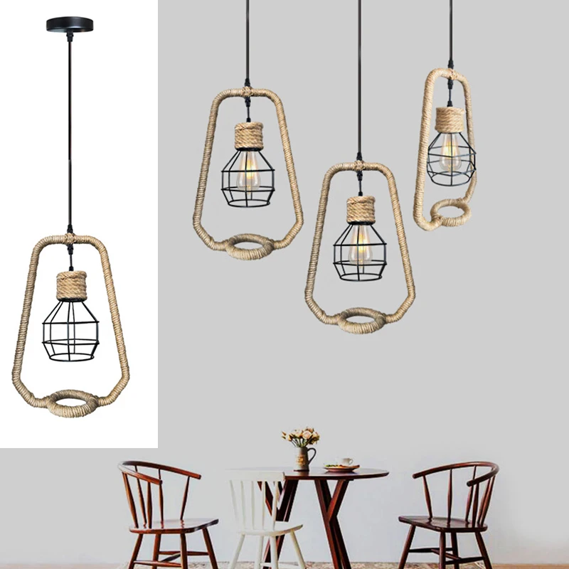 

1Pc Creative Vintage Industrial Hanging Ceiling Lamp Home Bar Chandelier Restaurant Night Light (Without Bulb)