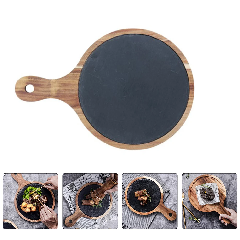 

1 Set Household Wooden Pizza Sushi Tray Steak Storage Tray Ribs Tray Home Food Tray