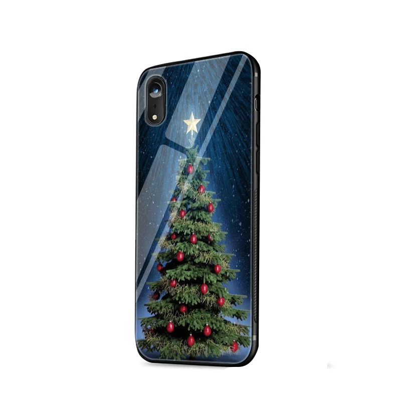G1 Чехол для телефона из термопластичного стекла для Iphone 5, 5S, 6, 6 S, 7, 8 Plus, X, XR, XS Max, защитный чехол с изображением рождественской елки и снежинки - Цвет: G1