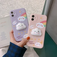 cute cloud phone case for iphone 13 12 11 pro max mini x xs xr 7 8 plus se 2020 kawaii soft shockproof back cover gift for girl