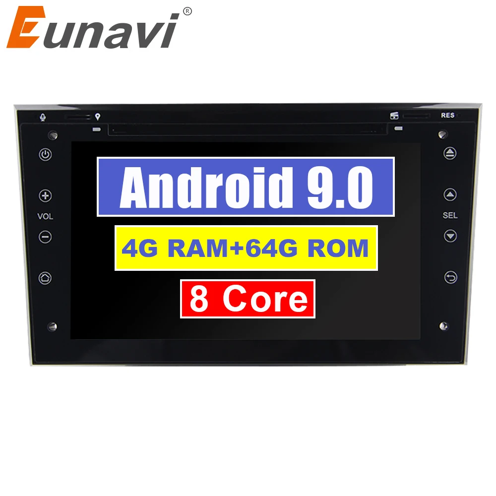 Eunavi Восьмиядерный 2 din Android 9,0 автомобильный Радио gps Навигация стерео для Vauxhall Opel Astra H G Vectra Antara Zafira Corsa NO DVD