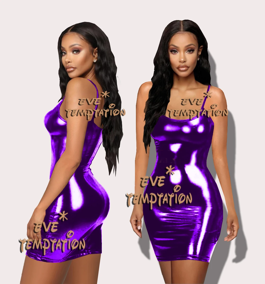 Сексуальное нижнее белье из искусственной кожи с блестящим ПВХ Babydoll трико без