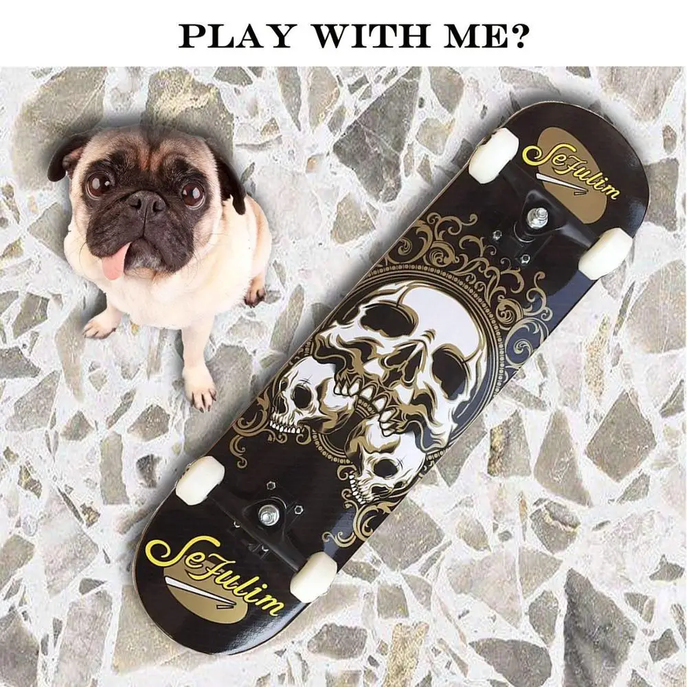 Скейтборд Sefulim для детей мальчиков и девочек 31x8 дюймов | Спорт развлечения