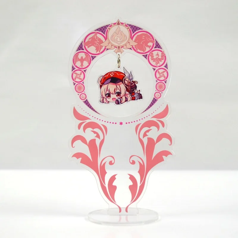 

Anime Figure Genshin Impact Babala Qiqi Klee Acrylic Stand Model Plate Desk Decor Standing Sign Fans Gifts