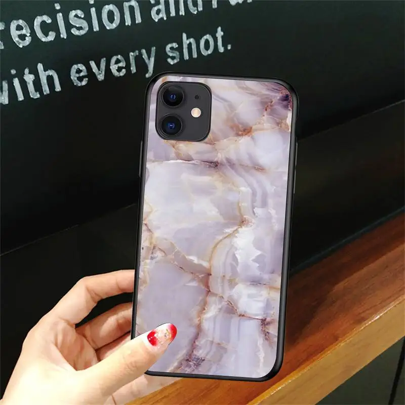 

Laser Marble Geometric Pattern Phone Case For Iphone 6 6s 7 8plus X Xr 11 12 Mini Pro Max Cover Fundas Coque