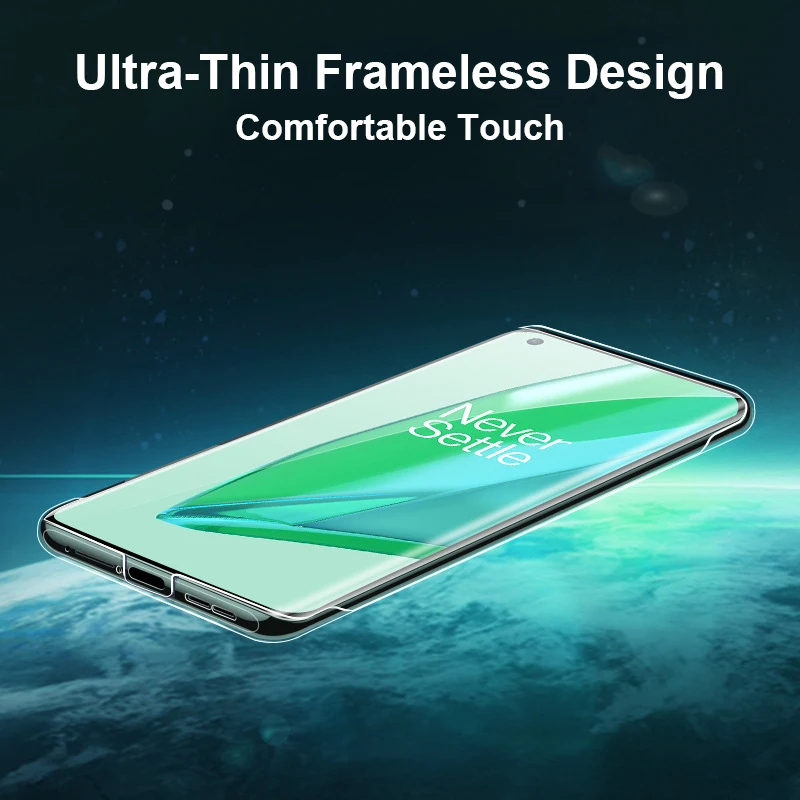Ultra Thin Frameless Clear Phone Case For OnePlus 9 8 7T 7 Pro Cover 9R 8T Slim PC Hard Transparent | Мобильные телефоны и