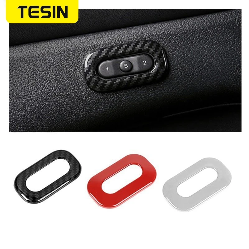 

TESIN Car Memory Seat Adjust Switch Button Decoration Cover Sticker for Jeep Grand Cherokee 2011-2016 for Dodge Durango 2011+