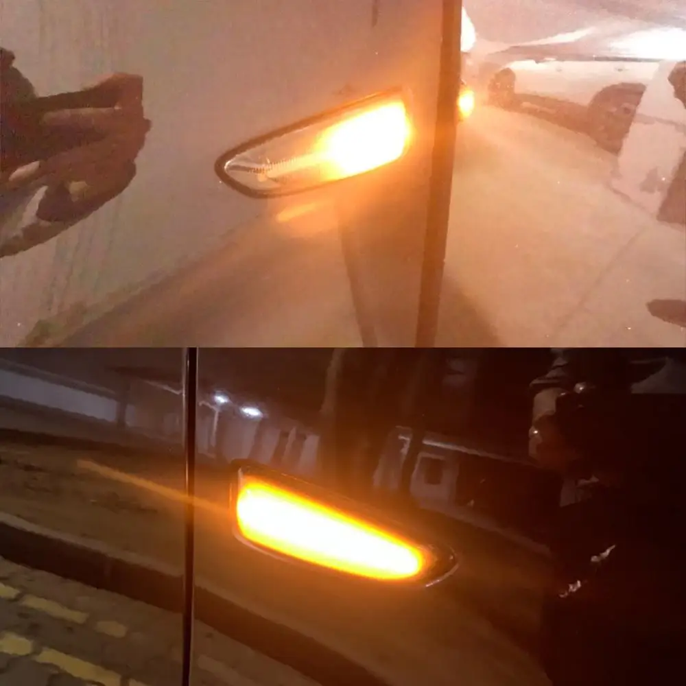 

2PCS Dynamic LED Side Marker Lights 12V Flowing Turn Signal Light Side Repeater Lamp Panel Lamp for Opel