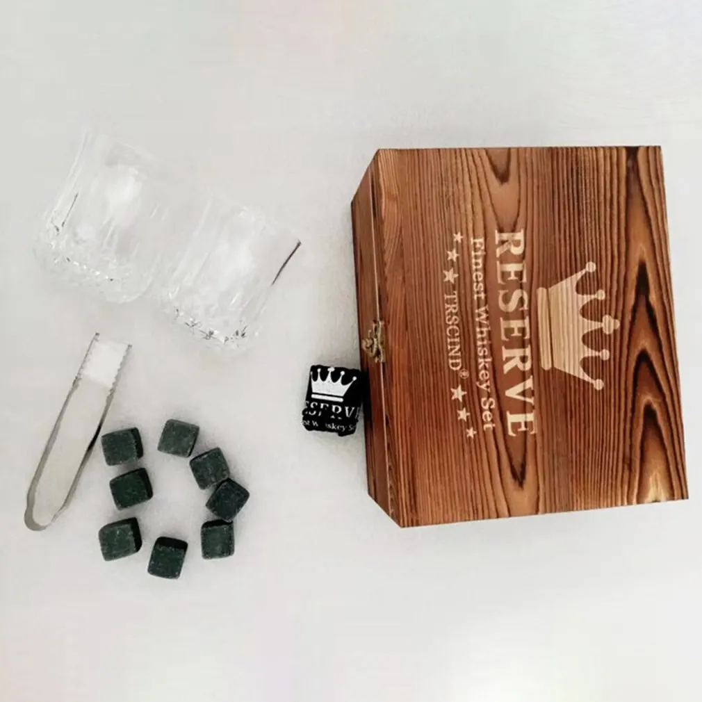 

Hot High Quality Ice Cubes Whiskey Wine Stone Reusable Beverage Cooler Ice Wine Stone Granite Ice Cubes Bar Accessories