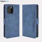 Чехол-книжка для Oukitel C21 Pro, кожаный, с магнитной застежкой, с отделением для карт и фотографий