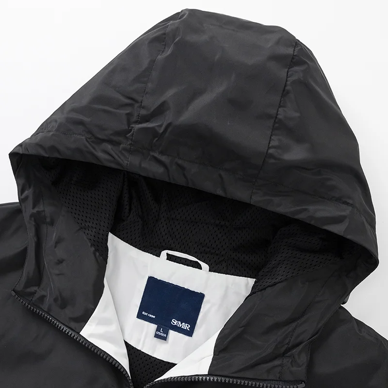 Куртка SEMIR Мужская спортивная с капюшоном дышащая удобная куртка прострочкой и