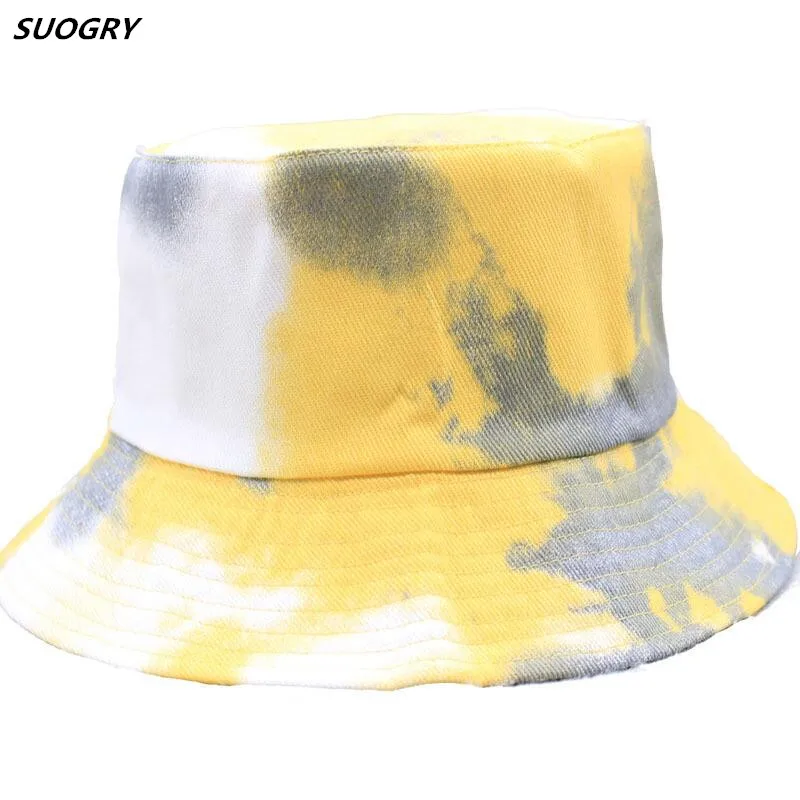 

Brand New Tie-dye Bucket Hat Men Women Fashion Double-sided Wearing Basin Bucket Hats Female Summer Outdoor Leisure Sun Cap