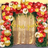 red gold balloon garland arch kit be our guest banner for birthday wedding baby shower bachelorette engagement party supplies