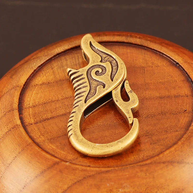 Латунный брелок для ключей в виде слона носа Мужская подвесная пряжка на талию