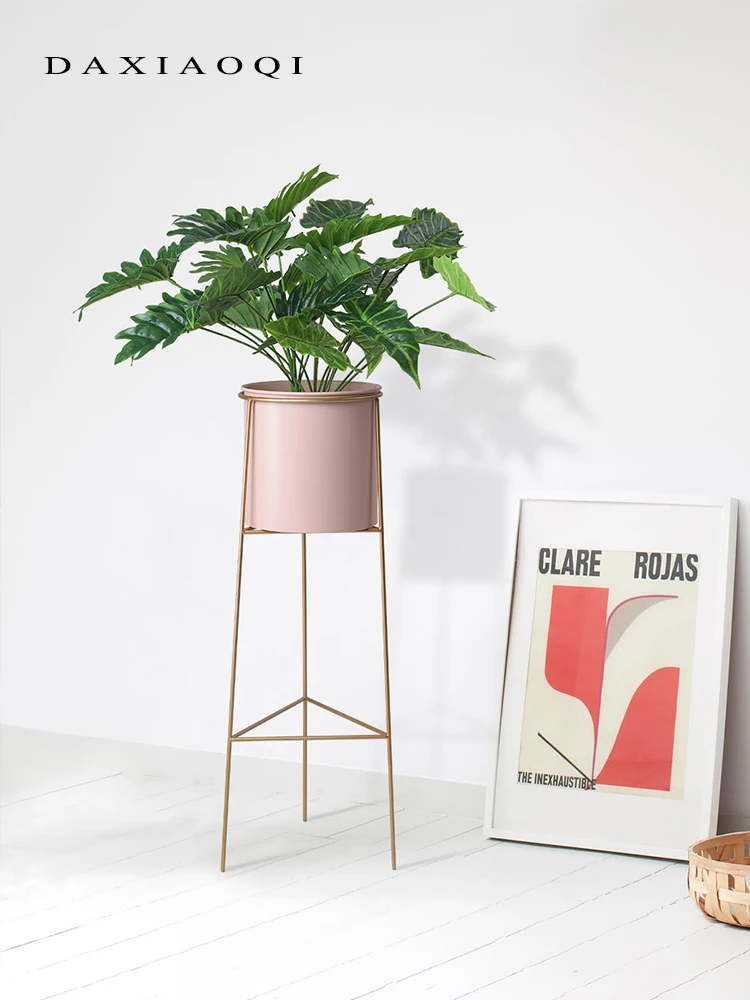 Скандинавская дизайнерская подставка для цветов кованая железная стойка