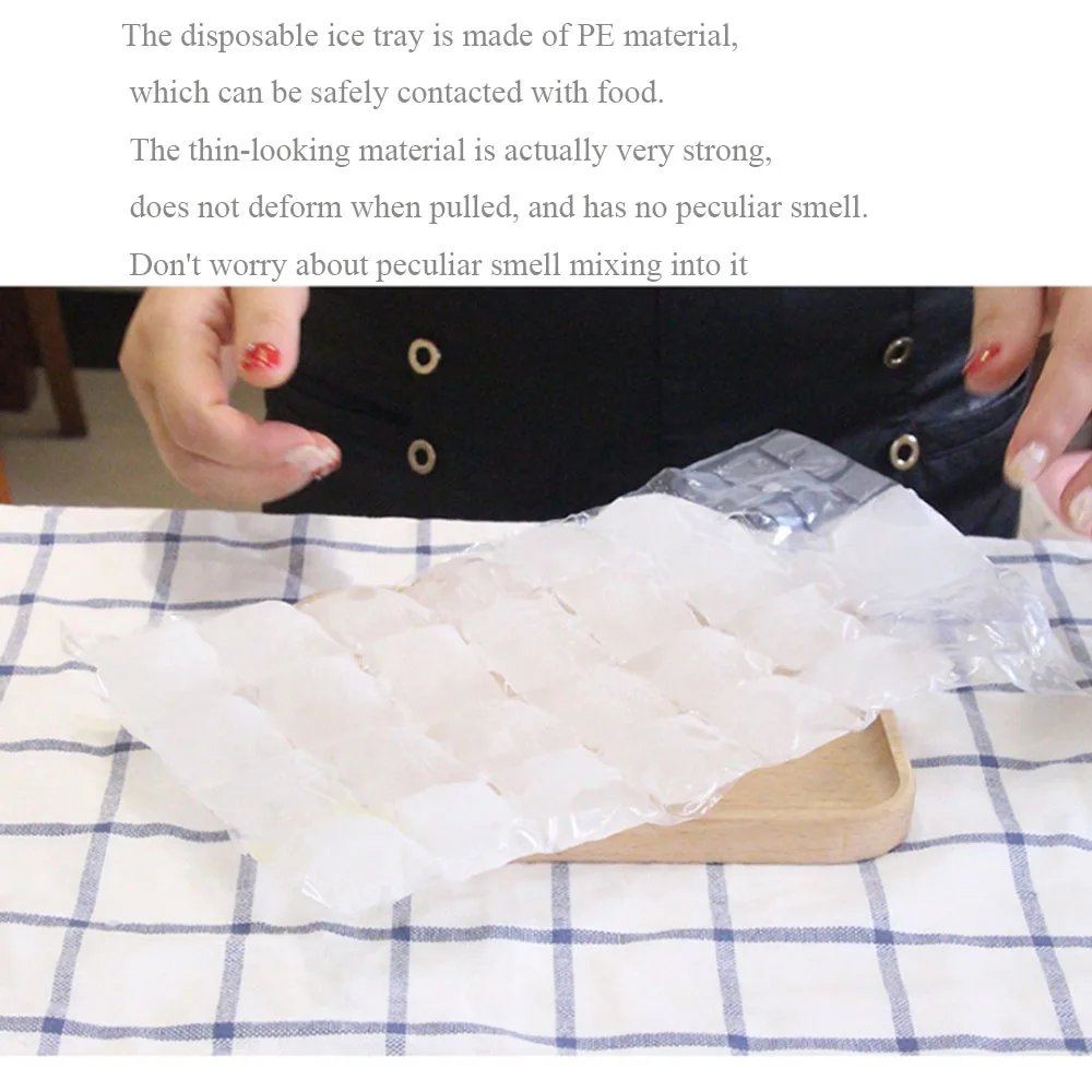 

10pcs/pack Disposable Ice-making Bags Self-sealing Ice Cube Tray Mold Home Kitchen Gadgets Summer DIY Drinking Gadgets