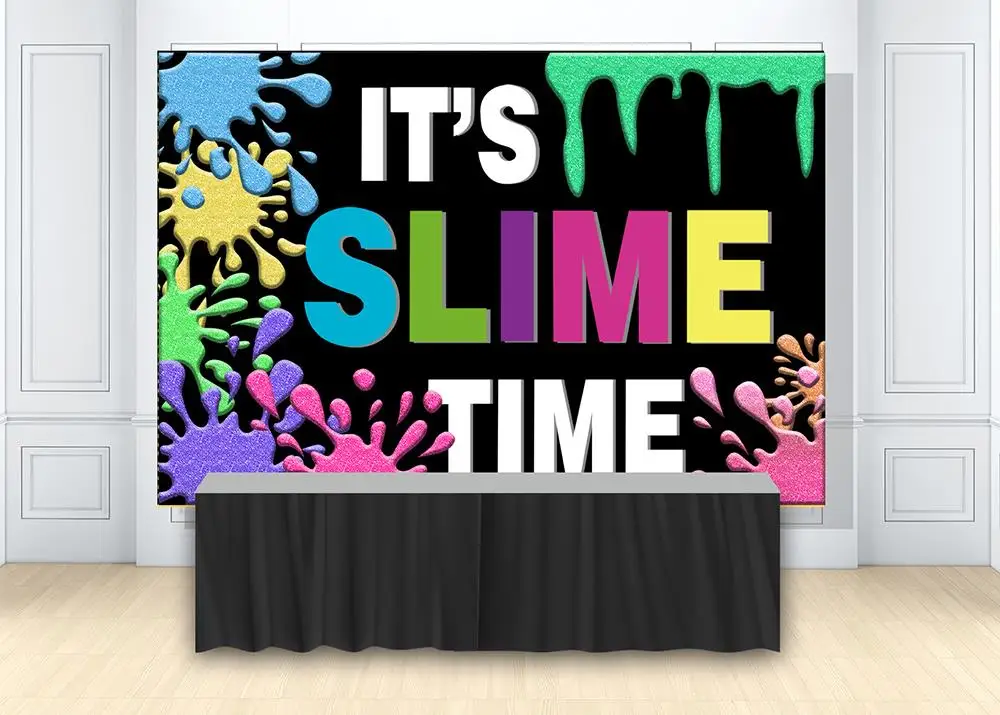 It's Slime Time тематические Декорации для дня рождения декорации фон граффити